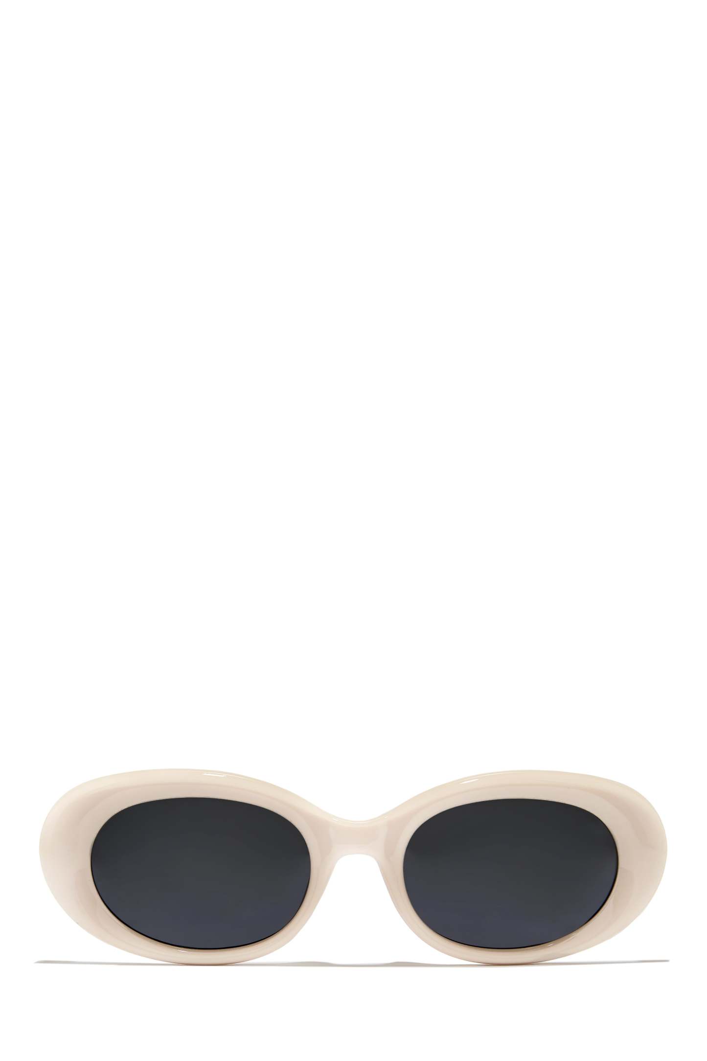 Tube Girl Oval Sunglasses - Clear-Laseno.All Rights Reserved.