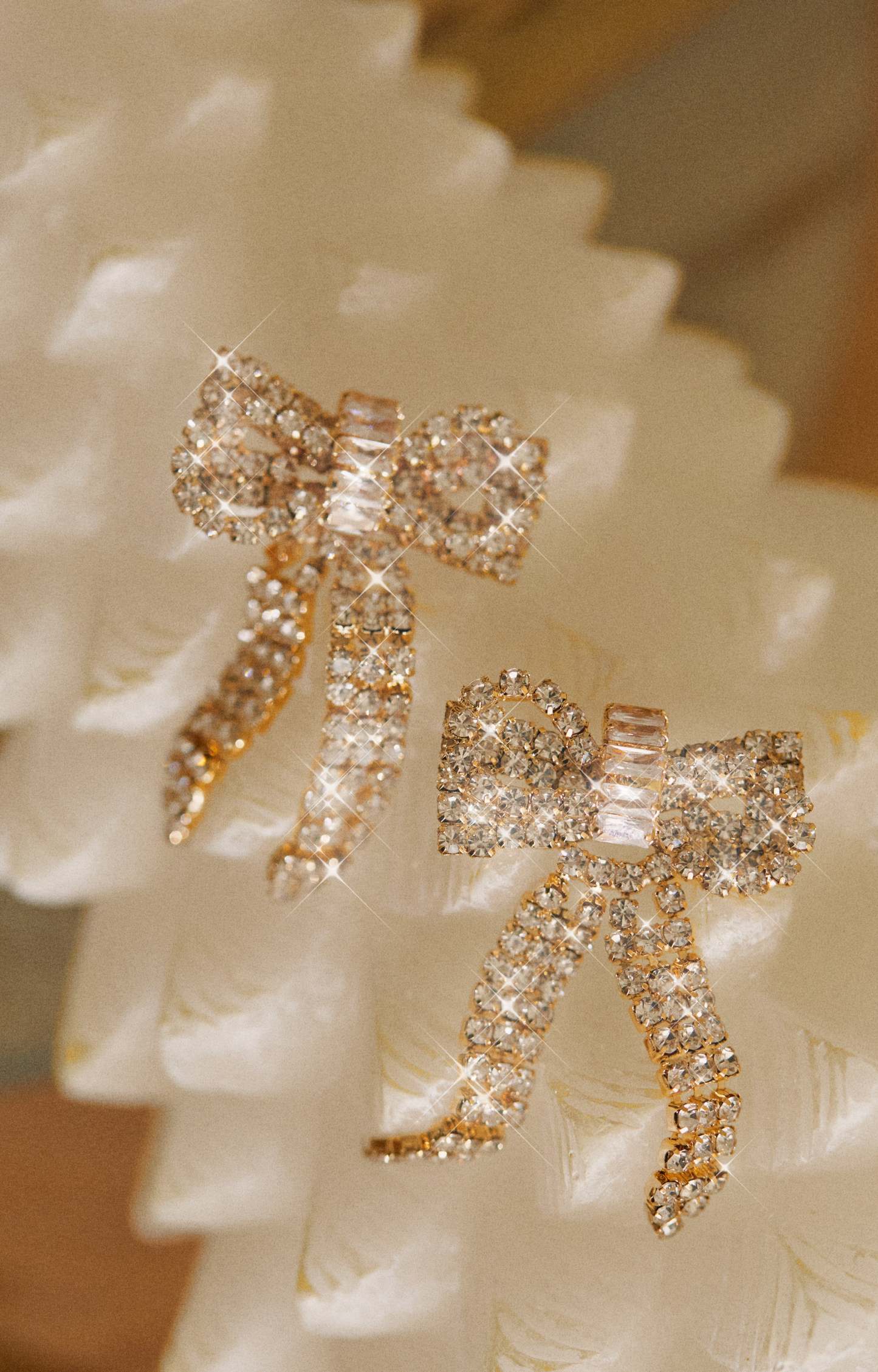 Picture Perfect Embellished Bow Tie Earring - Silver-Laseno.All Rights Reserved.