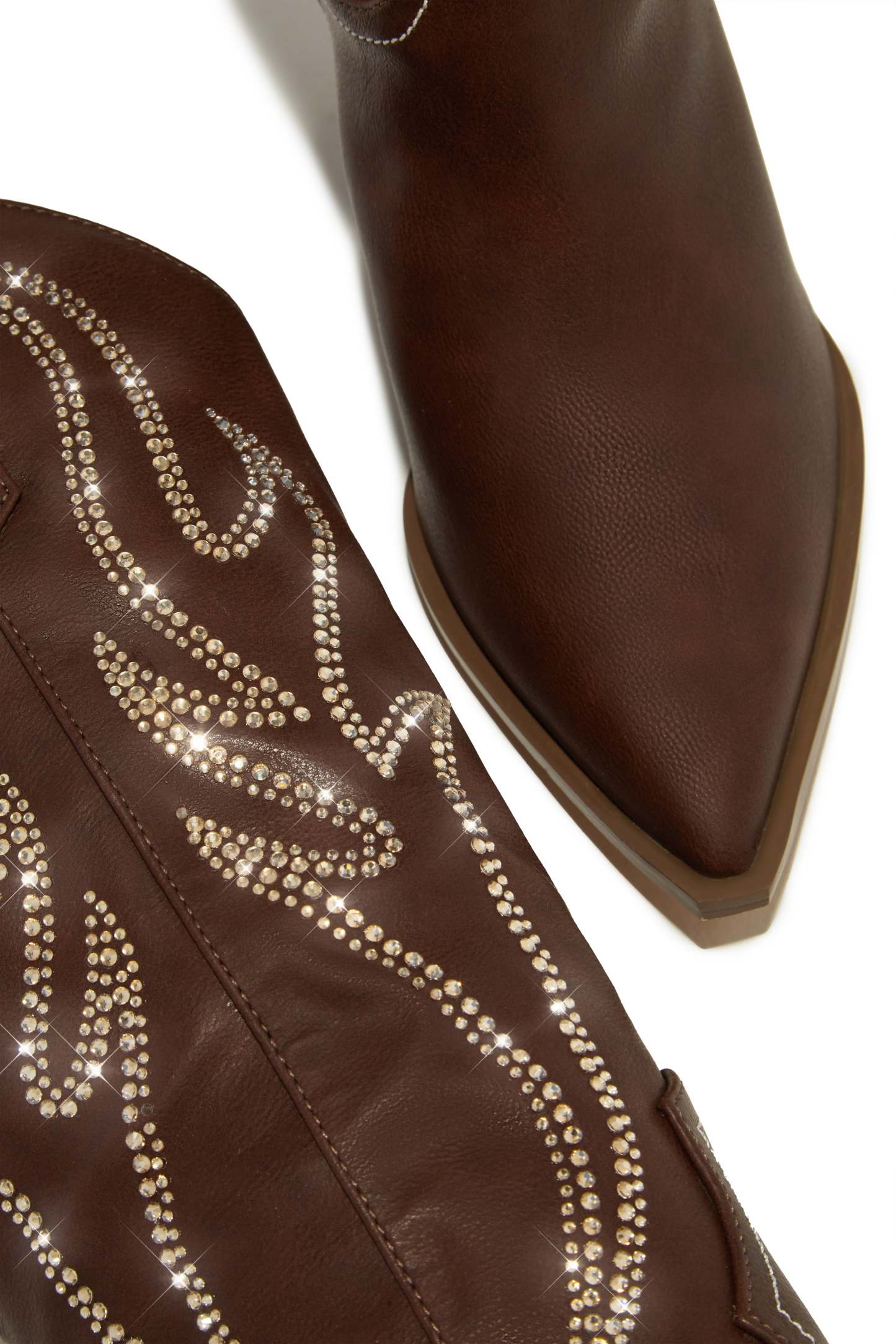 Main Stage Embellished Cowgirl Boots - Brown-Laseno.All Rights Reserved.