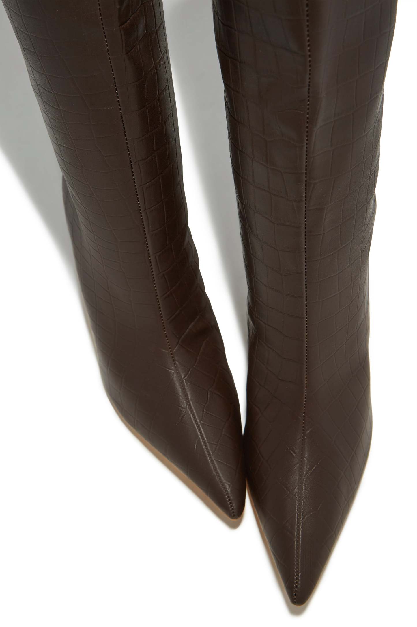 Shyla Knee High Boots - Brown-Laseno.All Rights Reserved.