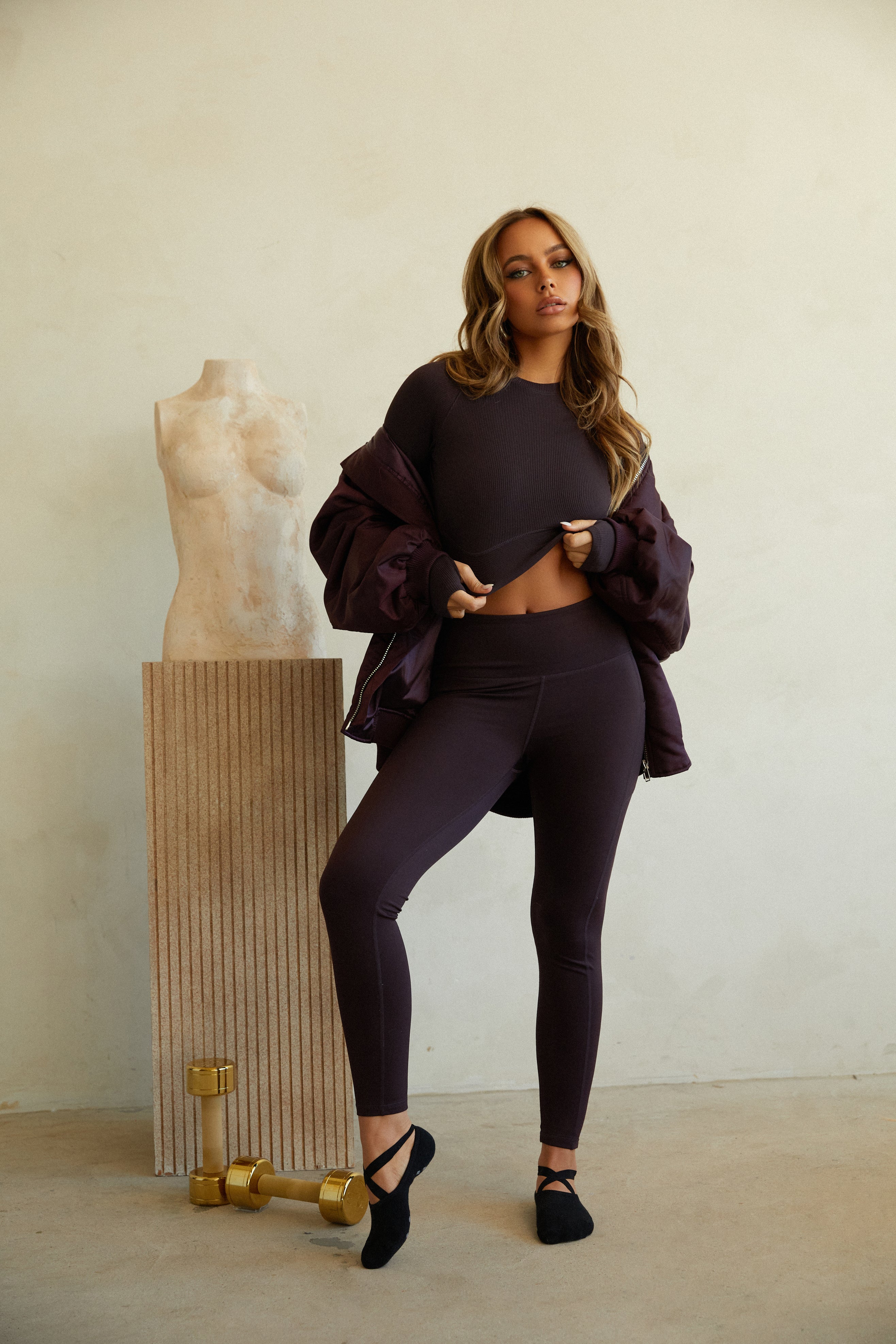 No Bad Angle High Waisted Legging - Chocolate-Laseno.All Rights Reserved.