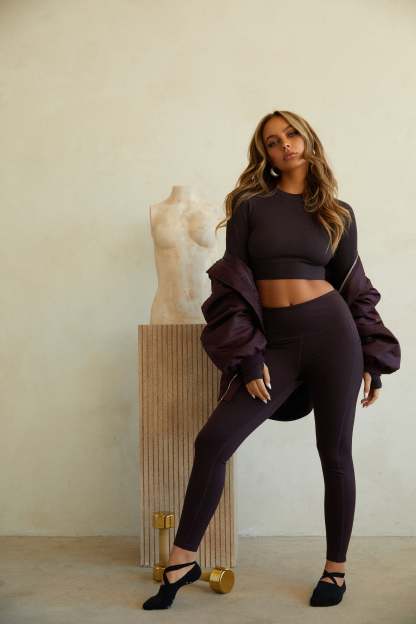 No Bad Angle High Waisted Legging - Chocolate-Laseno.All Rights Reserved.