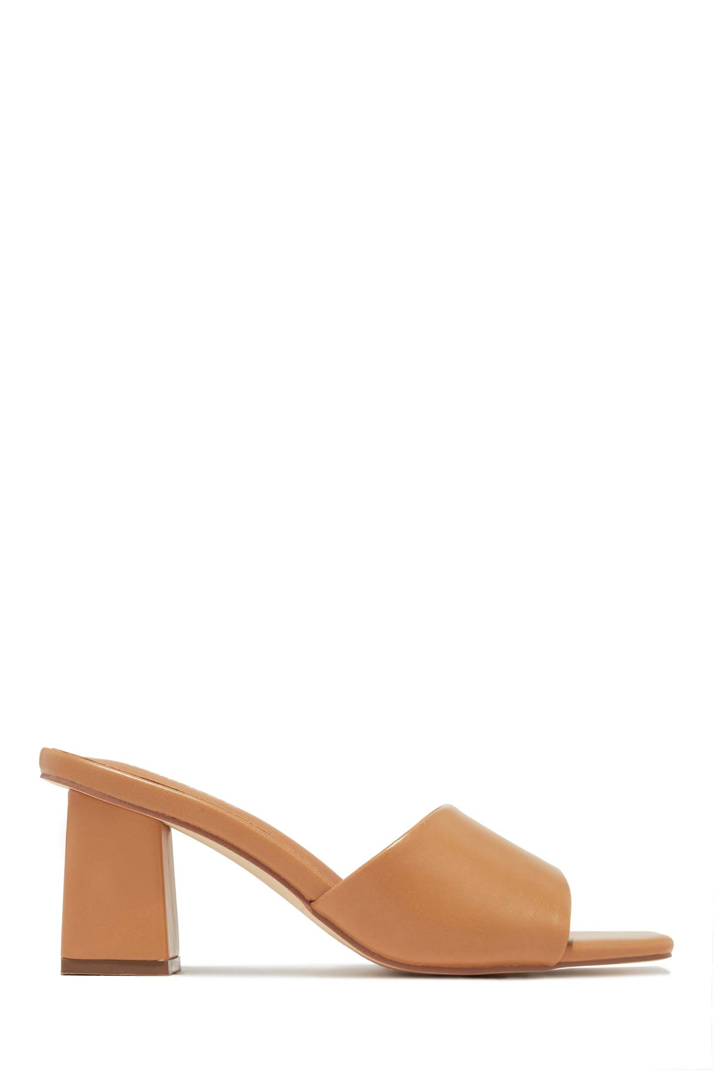 Valentine Block Heel Mules - White-Laseno.All Rights Reserved.