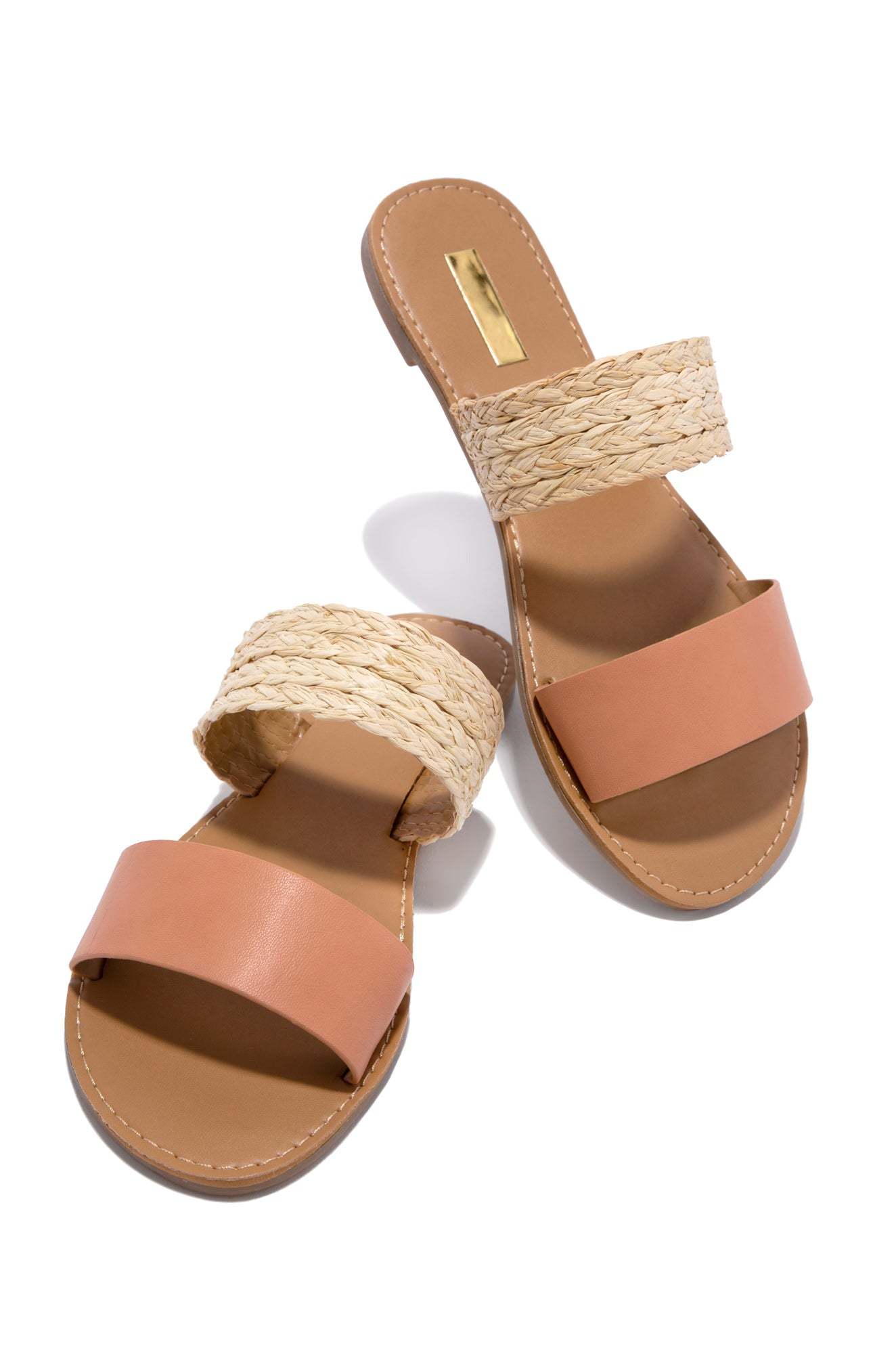 Spring Breaker Flat Slip On Sandals - White-Laseno.All Rights Reserved.