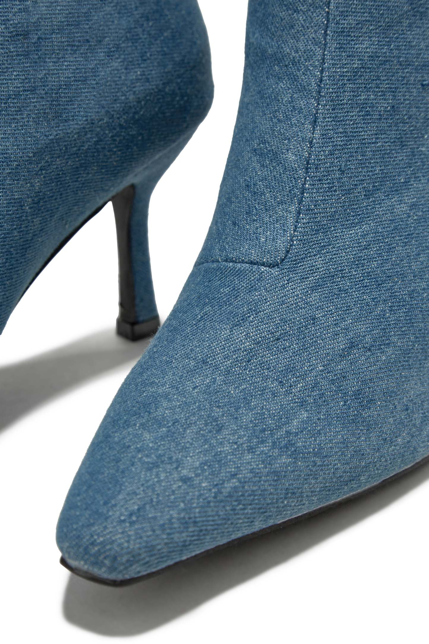 Lolita Slouched Knee High Boots - Denim-Laseno.All Rights Reserved.