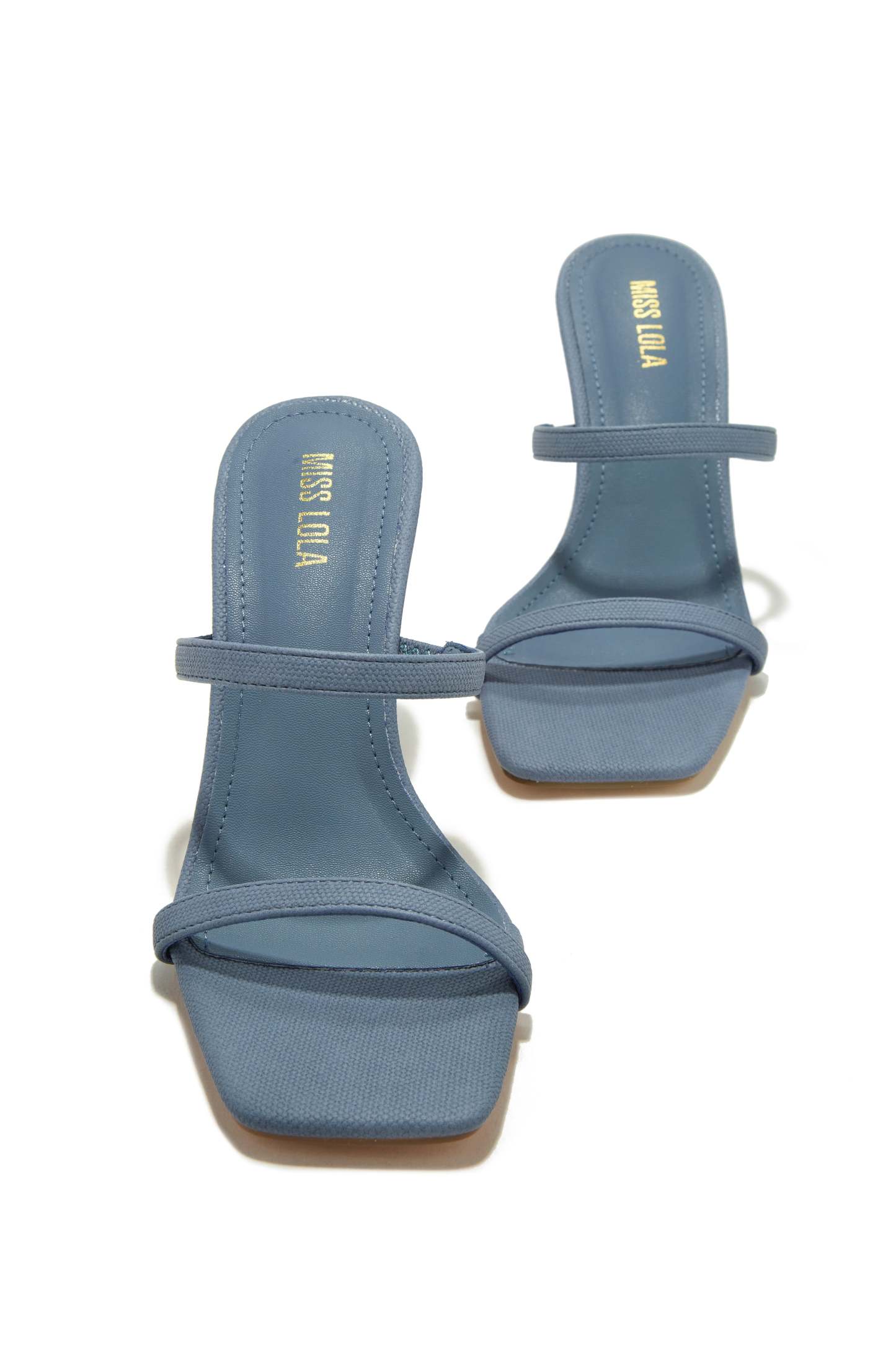 Out Tonight High Heel Mules - Denim-Laseno.All Rights Reserved.