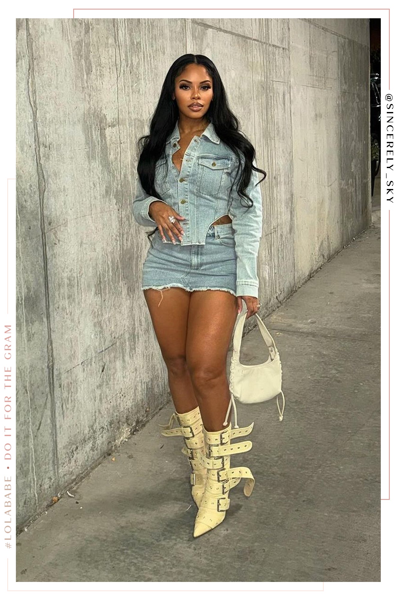 Shayla Two Piece Denim Set - Denim-Laseno.All Rights Reserved.