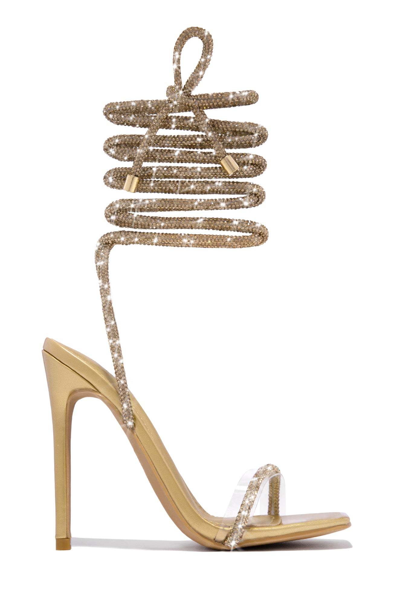 Sofia Embellished Lace Up Heels - Silver-Laseno.All Rights Reserved.