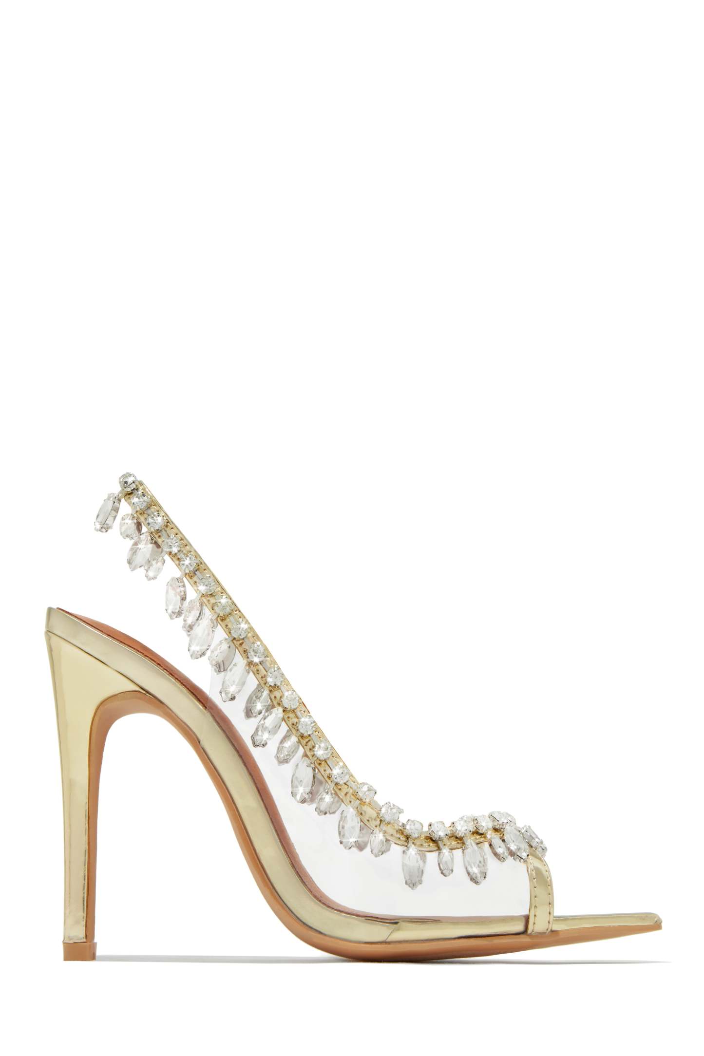 Under The Stars Embellished Slingback Pumps - Gold-Laseno.All Rights Reserved.