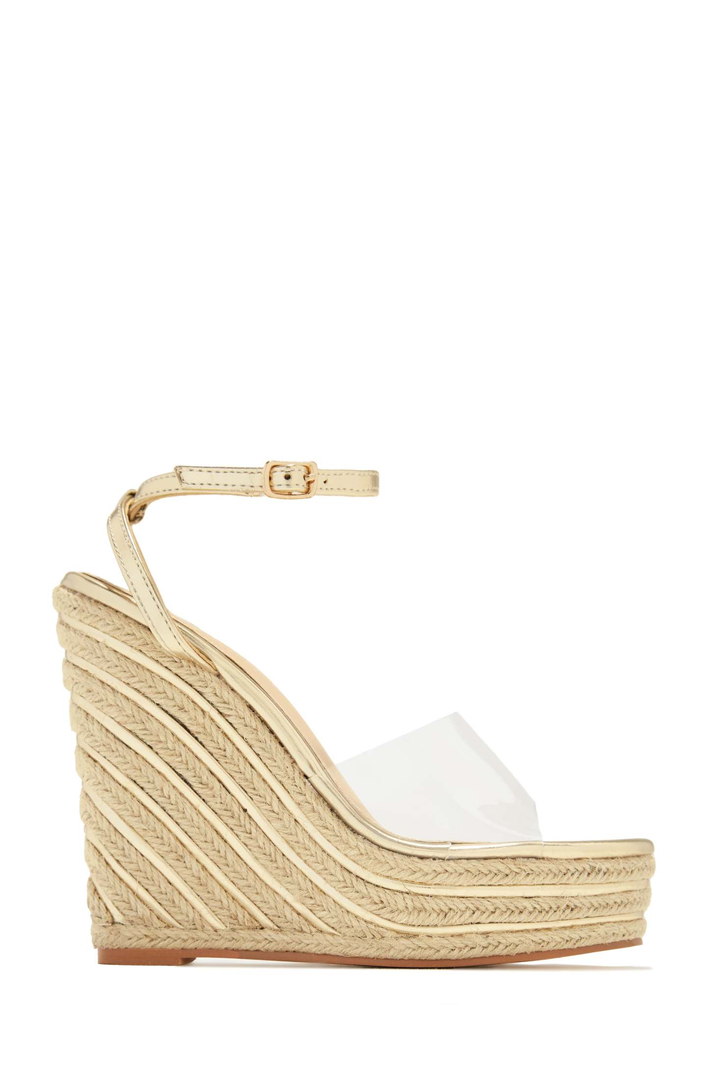 Summer Uniform Platform Espadrille Wedges - Gold-Laseno.All Rights Reserved.