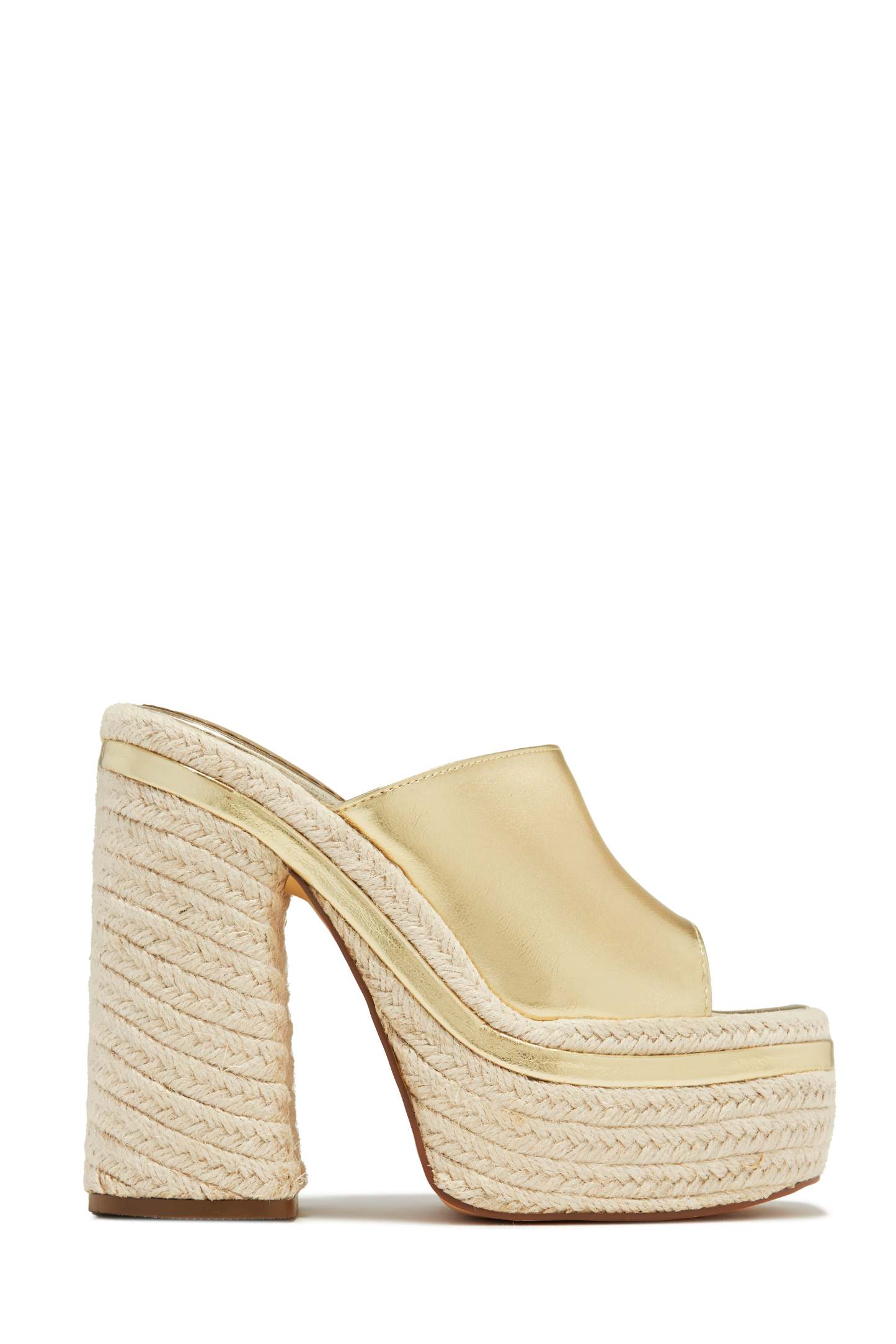 Weekend Attire Platform Block Heel Mules - White-Laseno.All Rights Reserved.