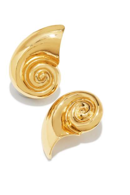 Leilani Sea Shell Earring - Gold-Laseno.All Rights Reserved.