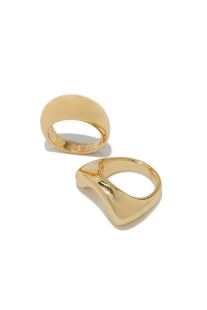 Neila Two Piece Ring Set - Silver-Laseno.All Rights Reserved.