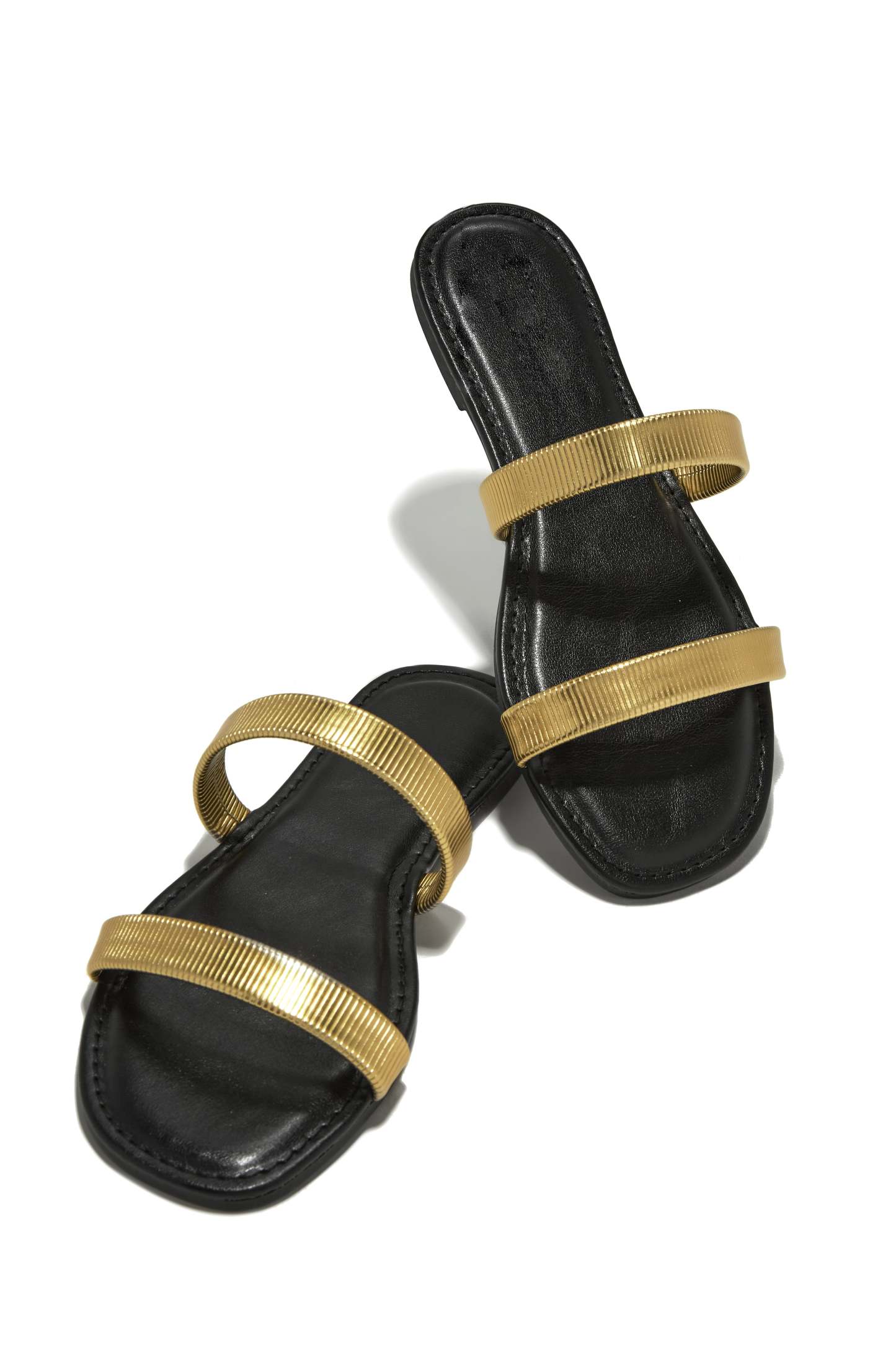 Villa Bonita Slip On Sandals - Gold-Laseno.All Rights Reserved.