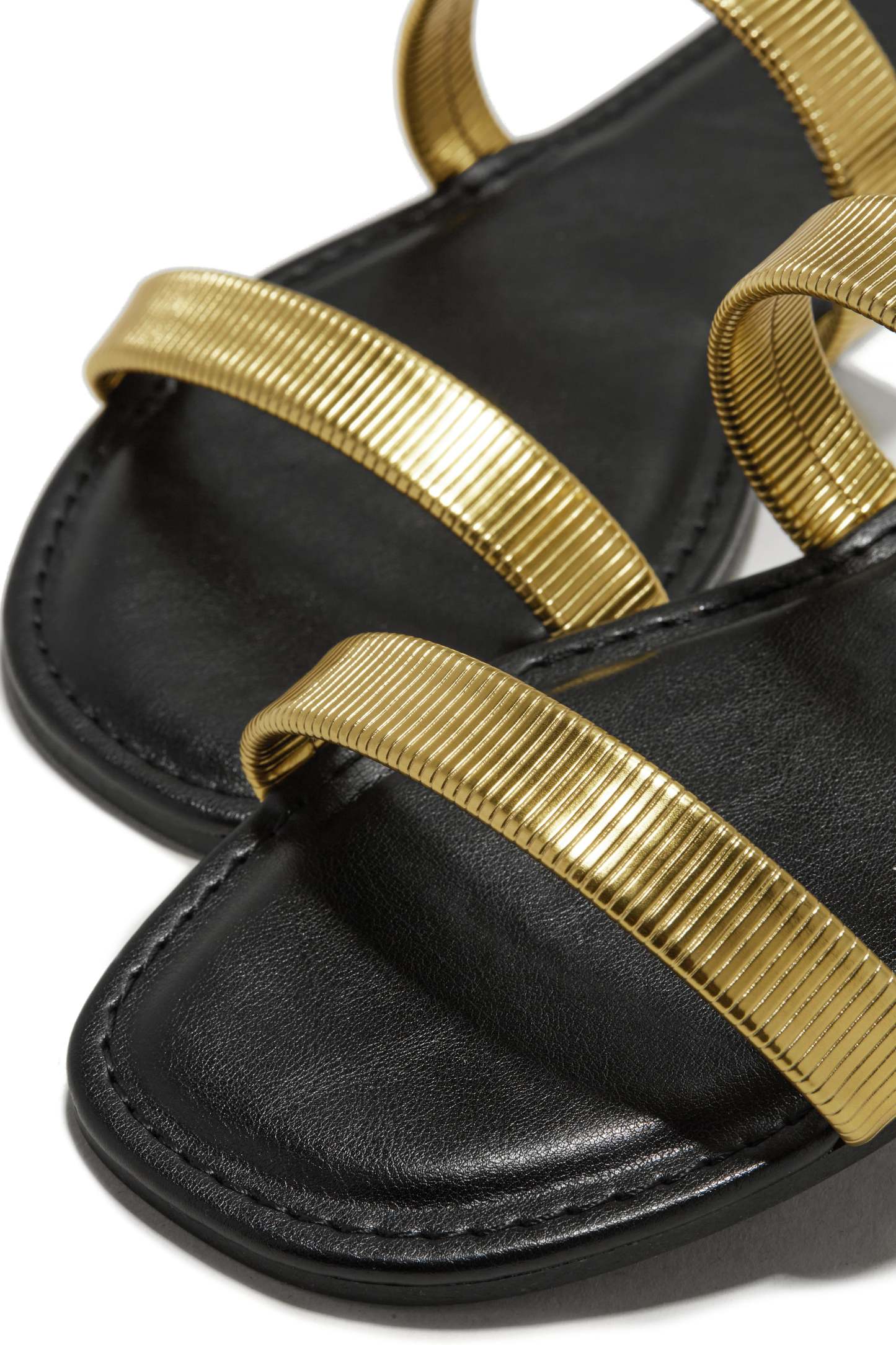 Villa Bonita Slip On Sandals - Gold-Laseno.All Rights Reserved.