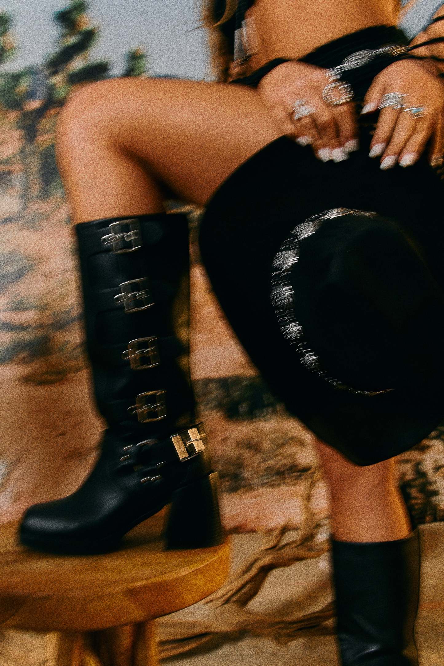 Imani Moto Block Heel Boots - Black-Laseno.All Rights Reserved.