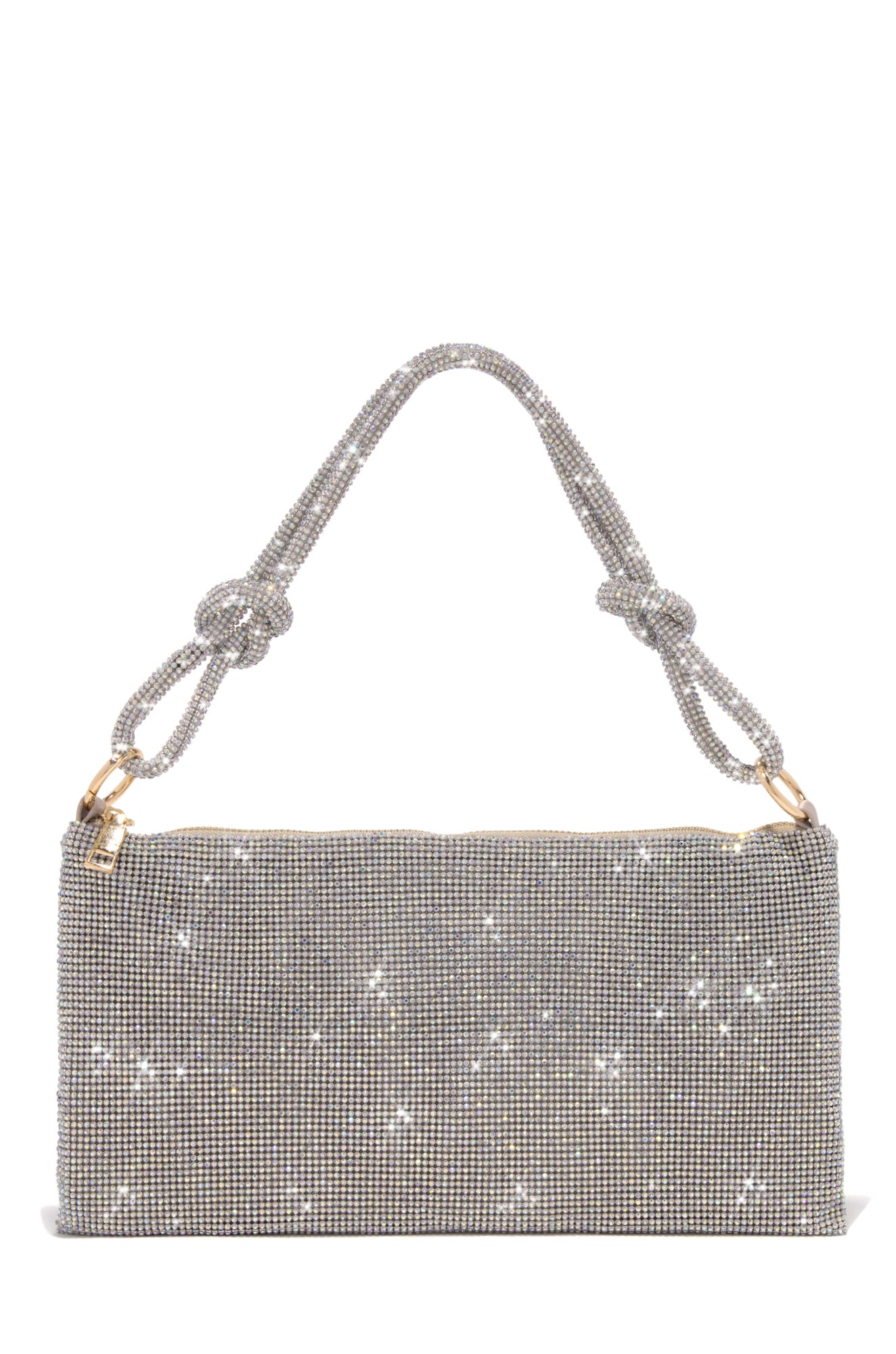 Ziana Embellished Shoulder Bag - Silver-Laseno.All Rights Reserved.