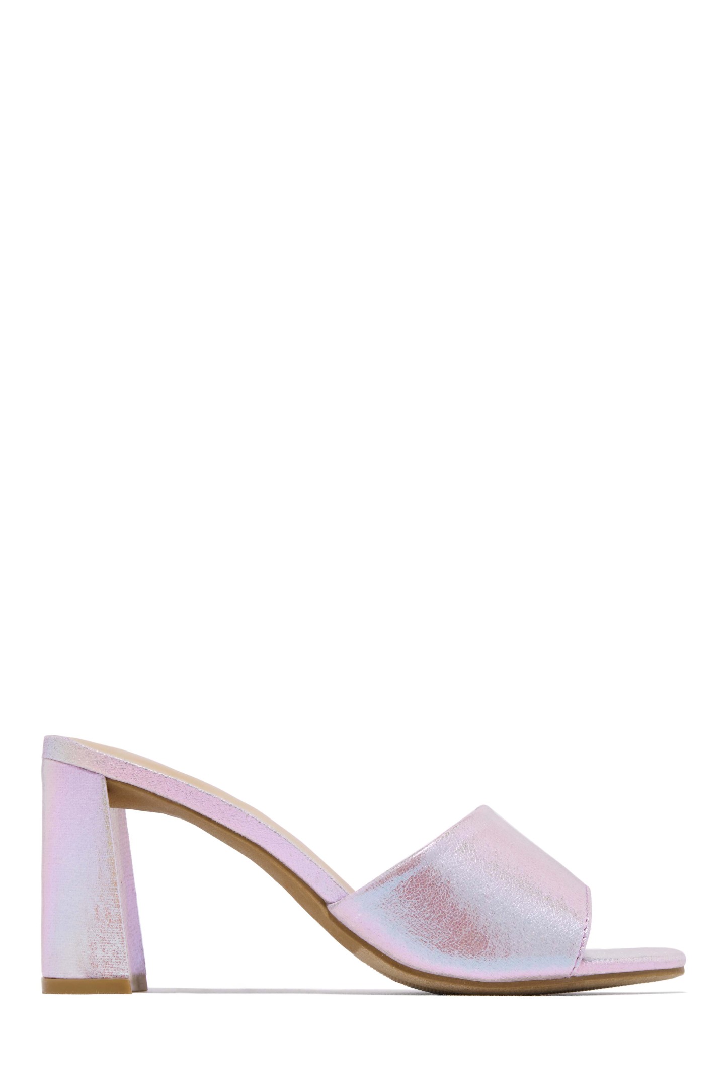 Sylva Block Heel Mules - Silver-Laseno.All Rights Reserved.