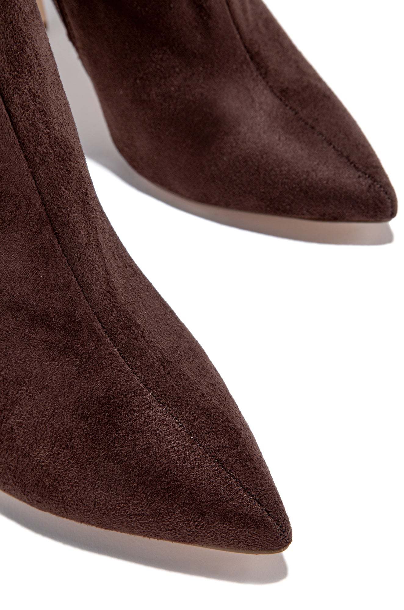 Solemate Ruched Detailed Ankle Heel Boots - Brown-Laseno.All Rights Reserved.