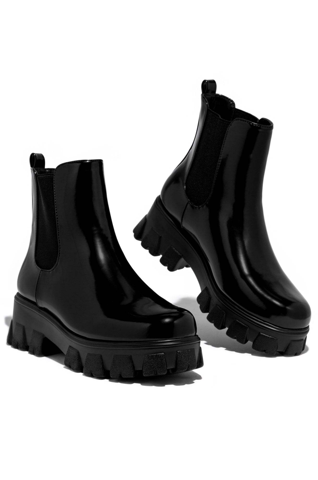 Zuzanna Combat Boots - Black-Laseno.All Rights Reserved.