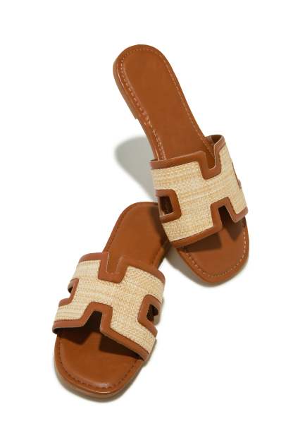 Playa Paradiso Slip On Sandals - Tan-Laseno.All Rights Reserved.
