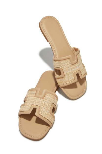 Playa Paradiso Slip On Sandals - Tan-Laseno.All Rights Reserved.