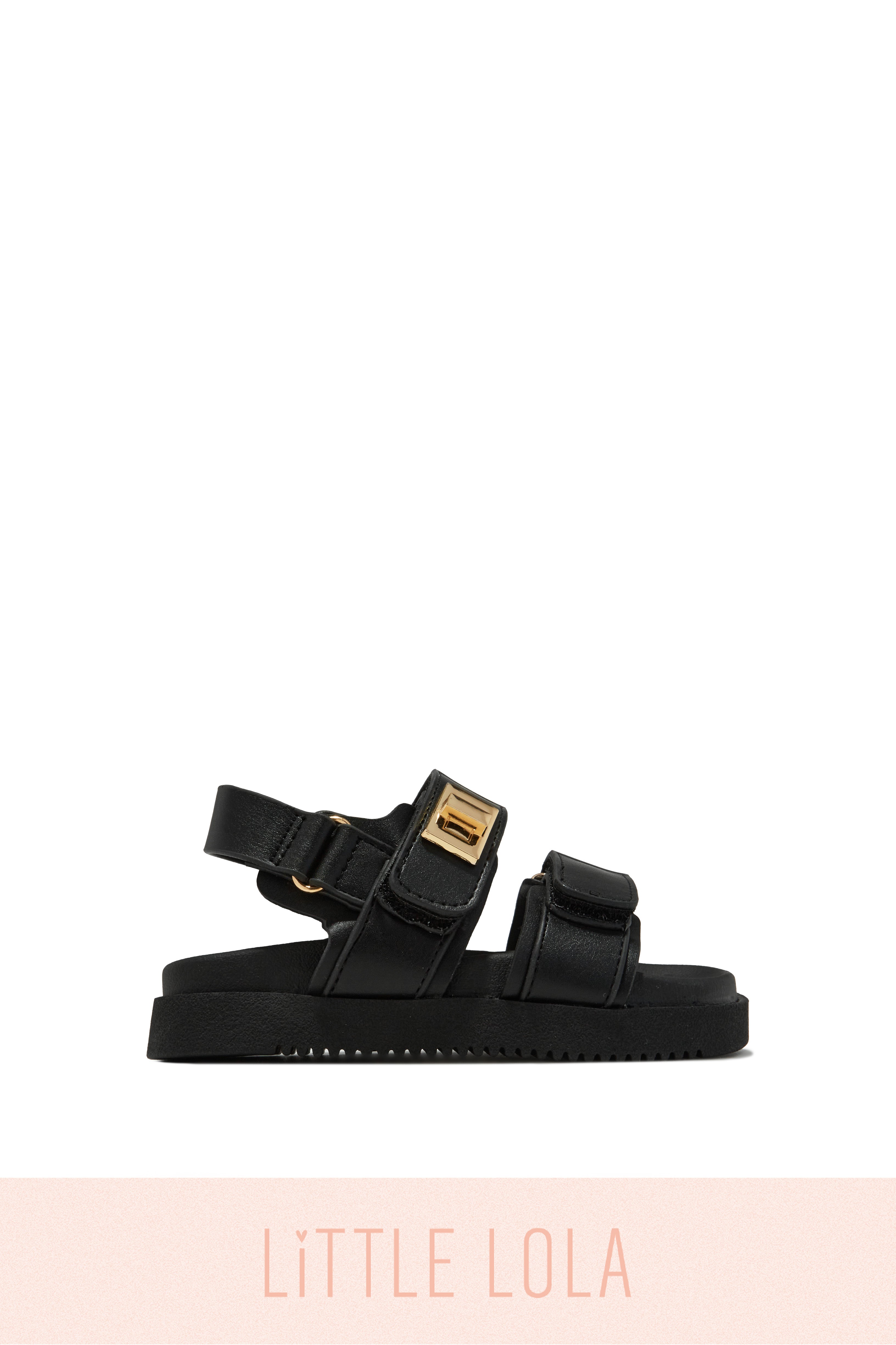 Lily Kids Chunky Sandals - Black-Laseno.All Rights Reserved.