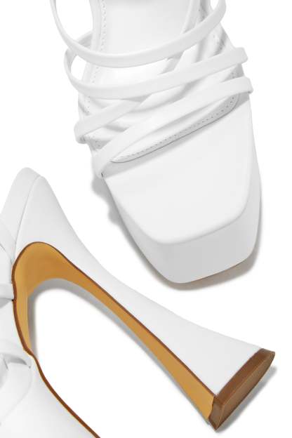 Rozalia Platform High Heels - White-Laseno.All Rights Reserved.