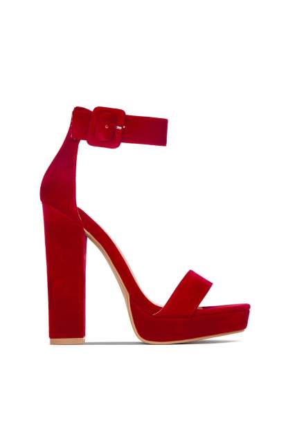 New Limits Platform Block Heels - Red-Laseno.All Rights Reserved.