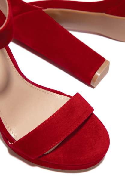 New Limits Platform Block Heels - Red-Laseno.All Rights Reserved.