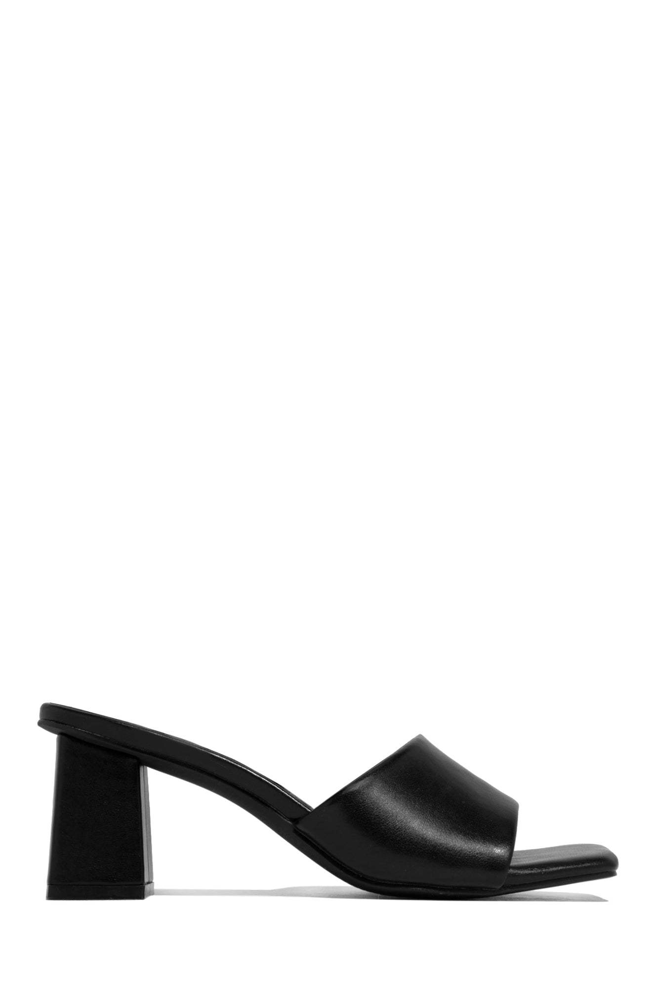 Valentine Block Heel Mules - White-Laseno.All Rights Reserved.