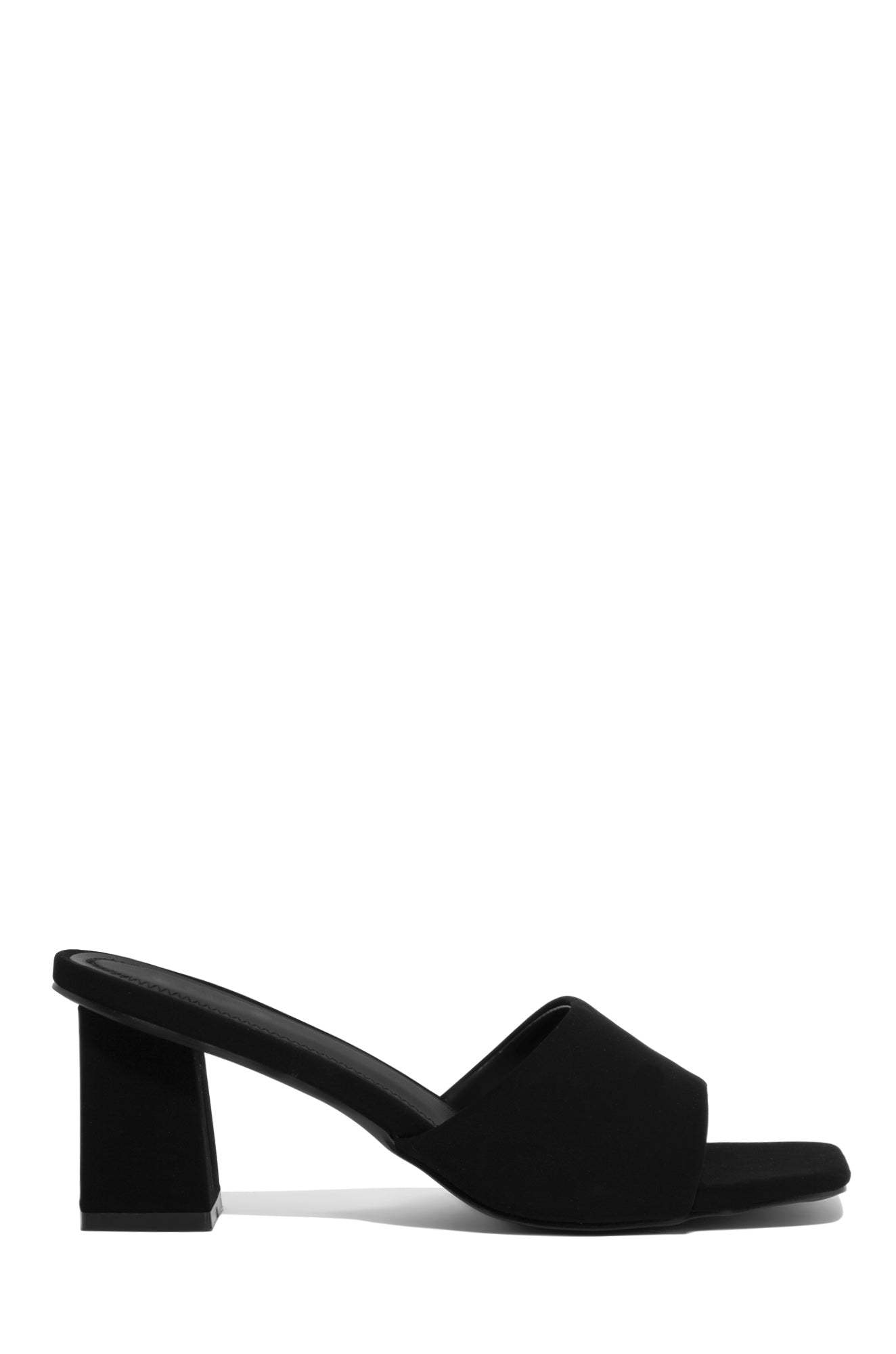 Valentine Block Heel Mules - White-Laseno.All Rights Reserved.