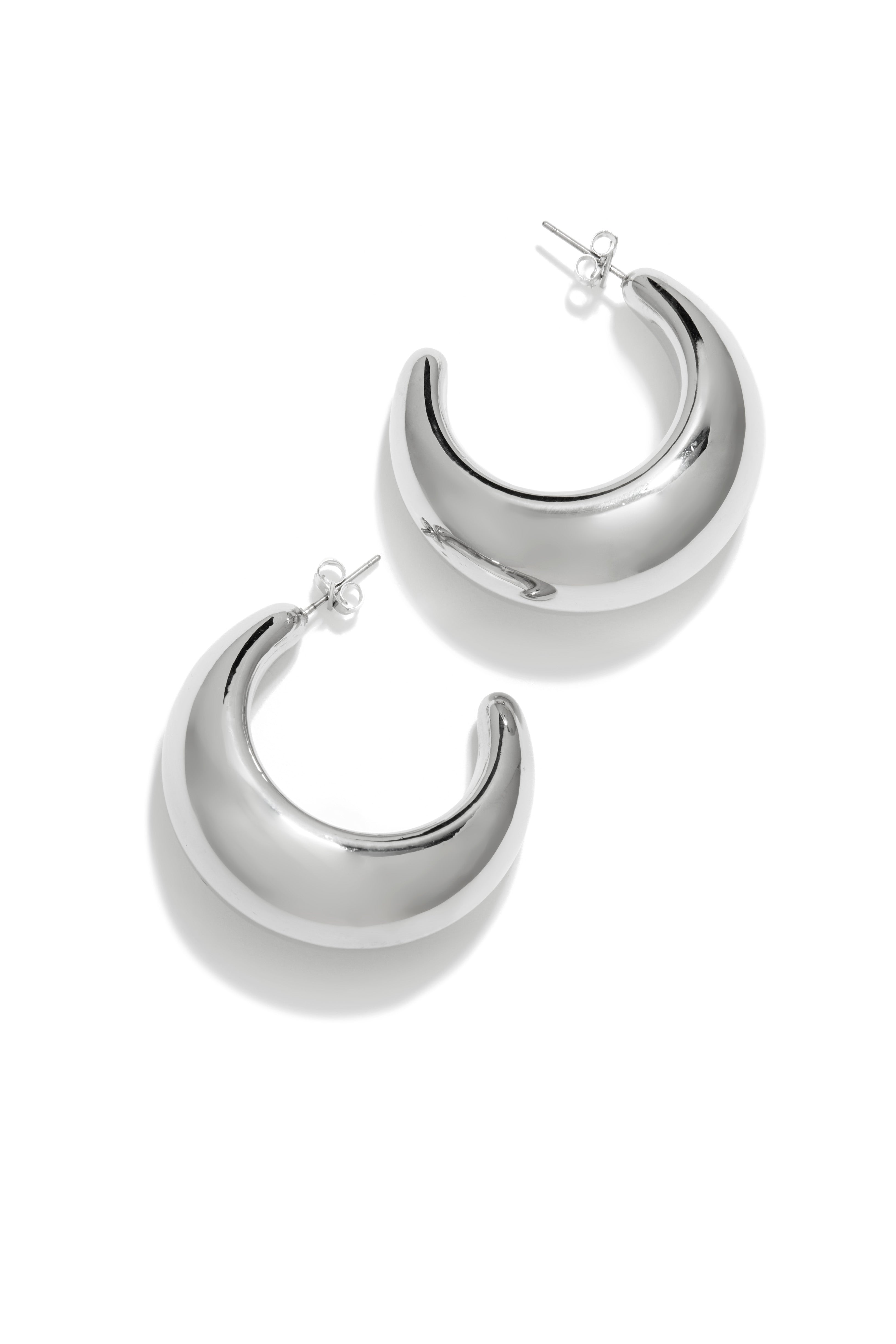 Luna Chunky Hoop Earring - Gold-Laseno.All Rights Reserved.