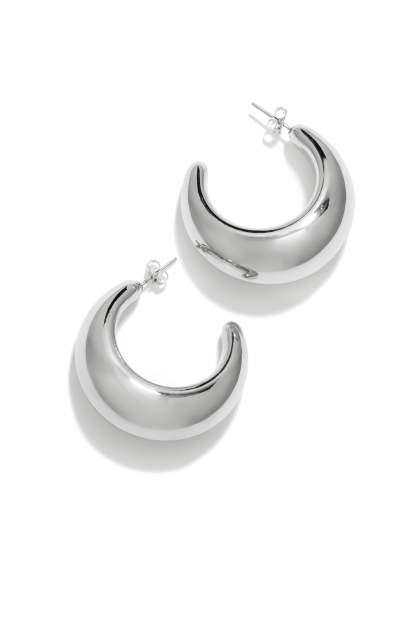 Luna Chunky Hoop Earring - Gold-Laseno.All Rights Reserved.