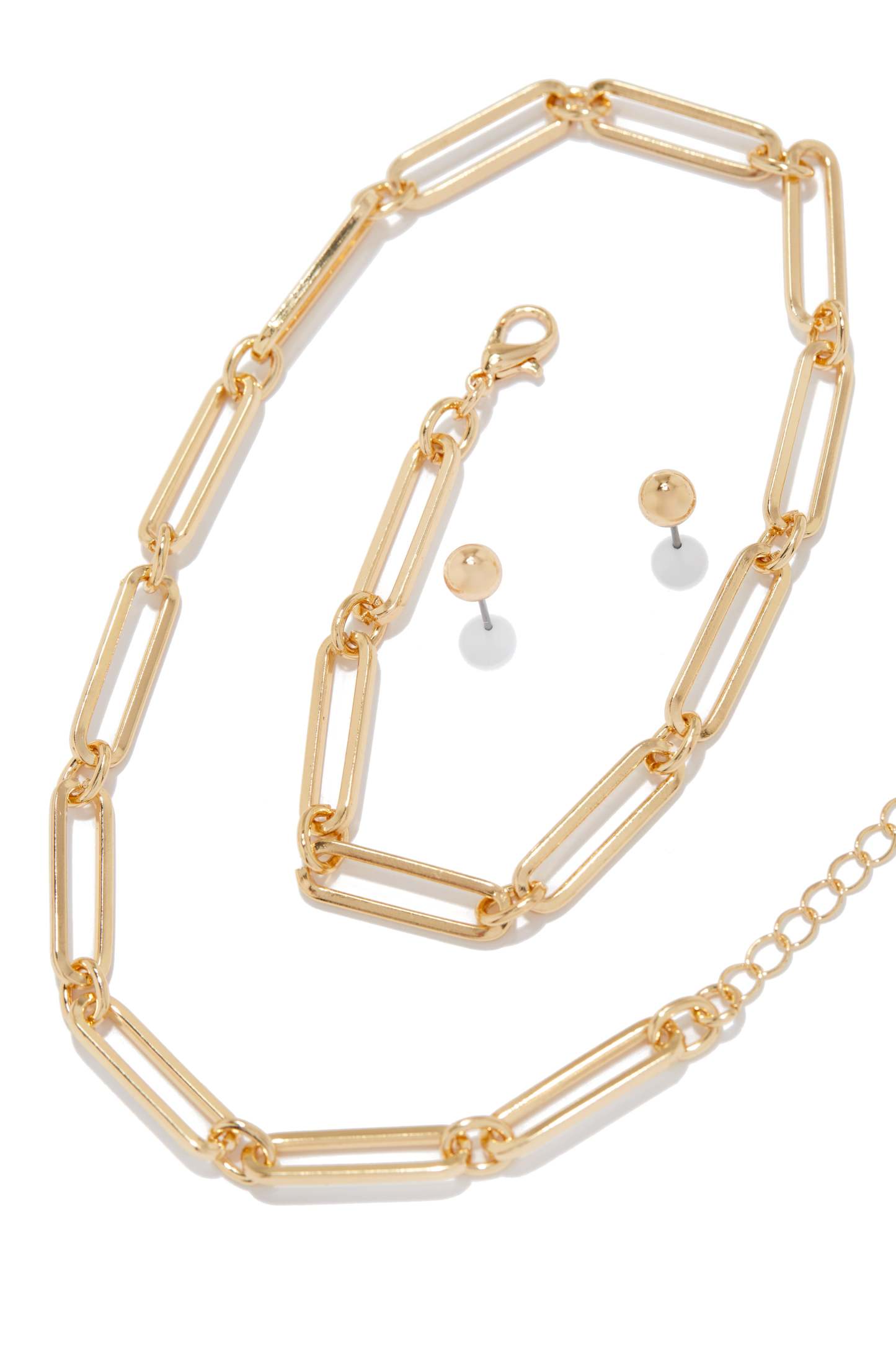 Liandra Chain Link Necklace - Gold-Laseno.All Rights Reserved.