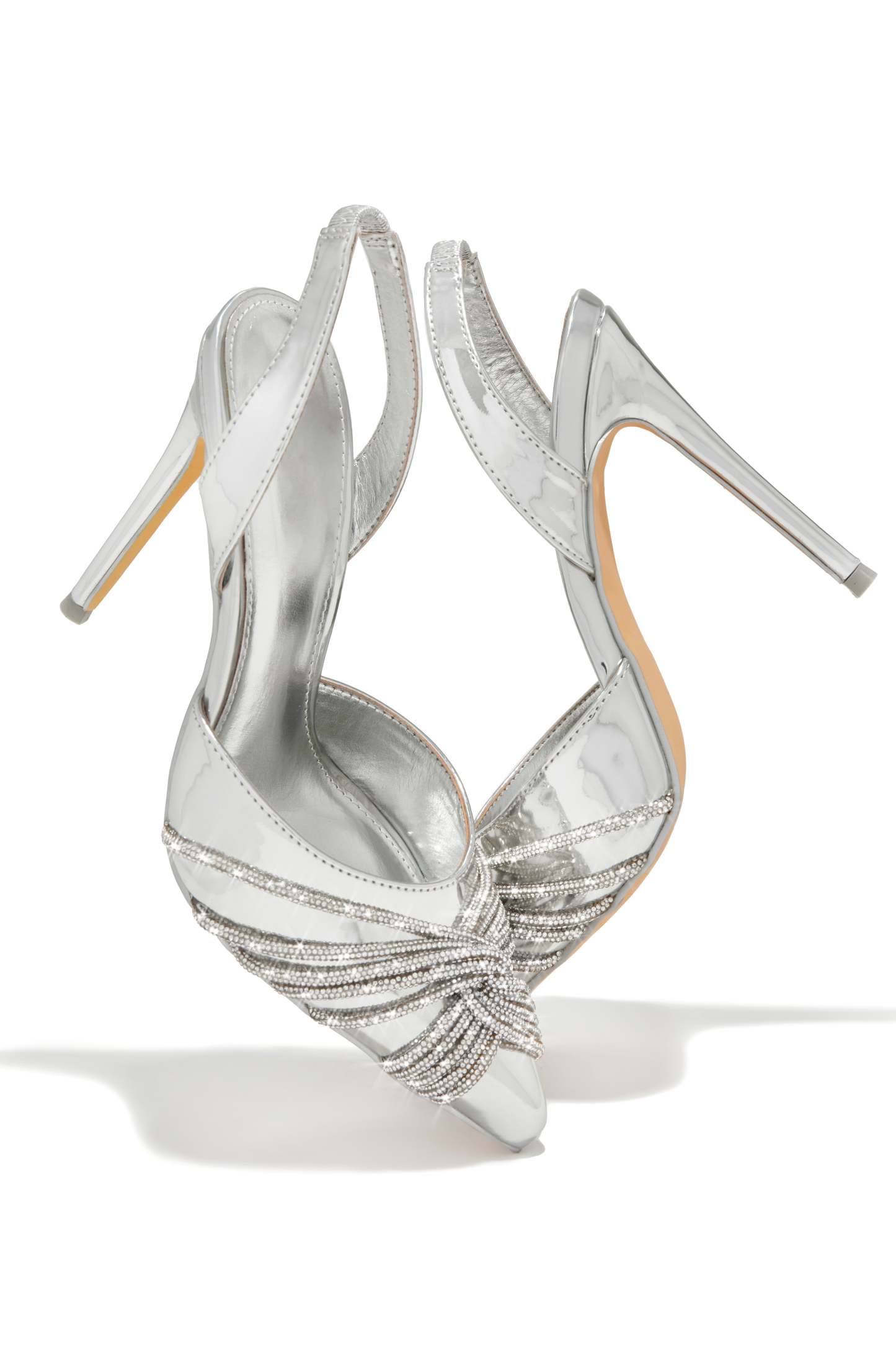Her World Embellished High Heel Pumps - Silver-Laseno.All Rights Reserved.
