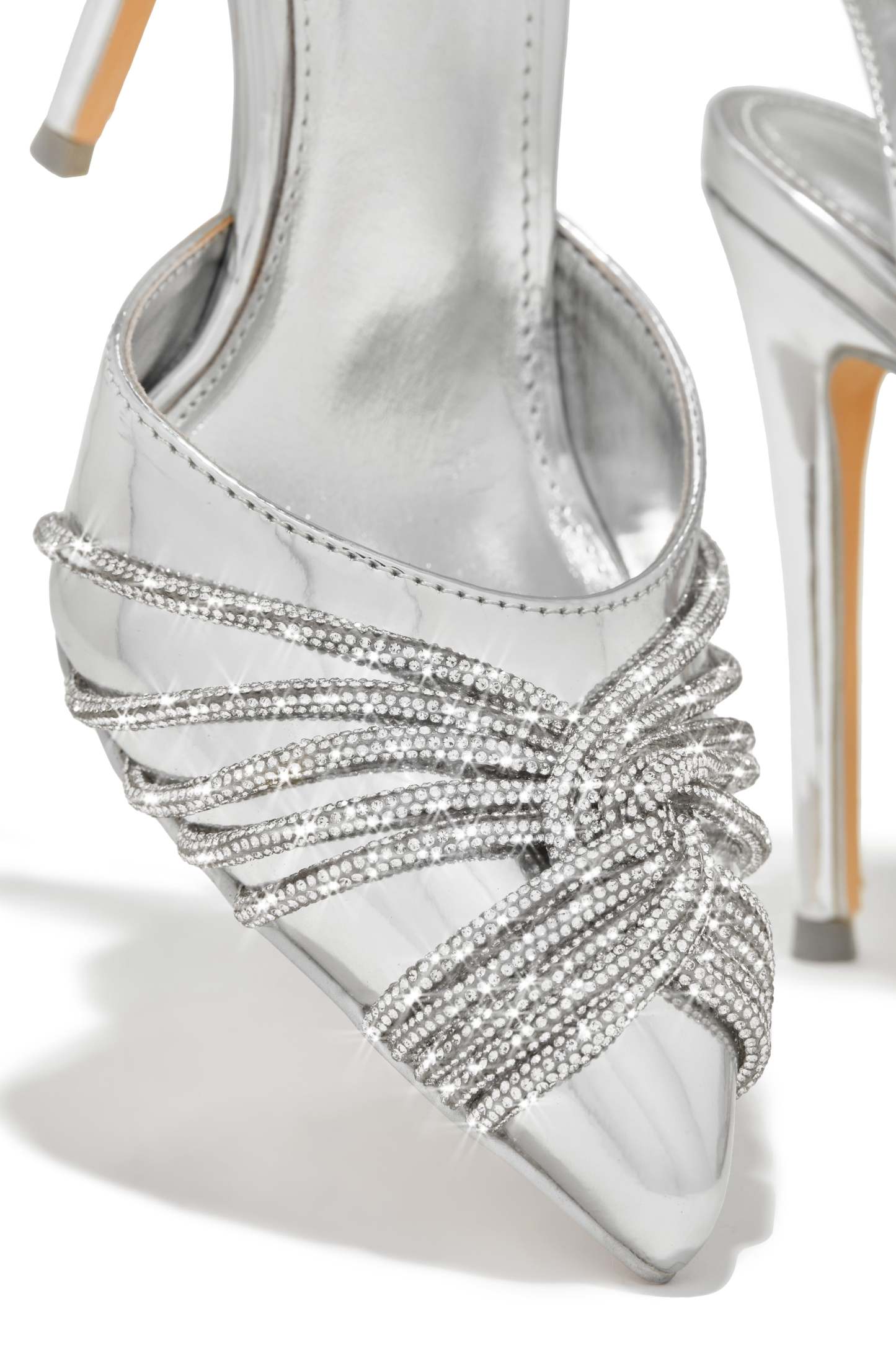 Her World Embellished High Heel Pumps - Silver-Laseno.All Rights Reserved.
