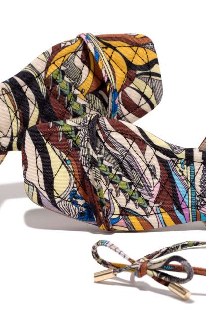 Wine & Dine Lace Up Sandals - Multi-Laseno.All Rights Reserved.