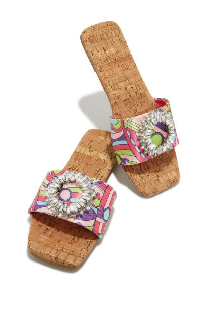 St. Tropez Getaway Embellished Slip On Sandals - Multi-Laseno.All Rights Reserved.