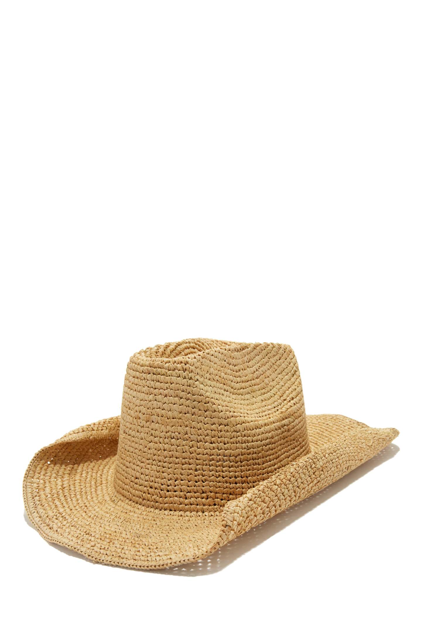 Victoria Straw Western Hat - Natural-Laseno.All Rights Reserved.