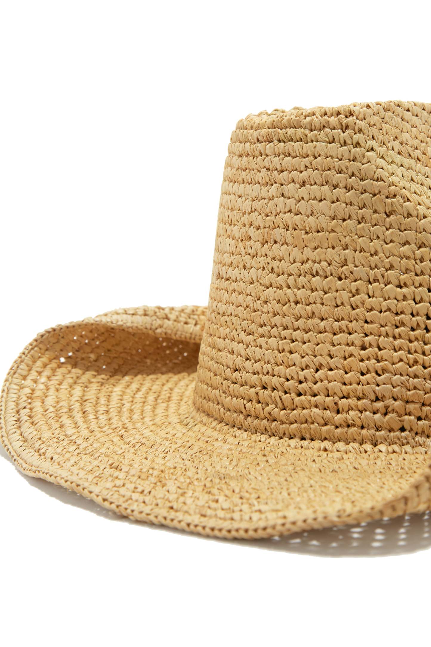 Victoria Straw Western Hat - Natural-Laseno.All Rights Reserved.