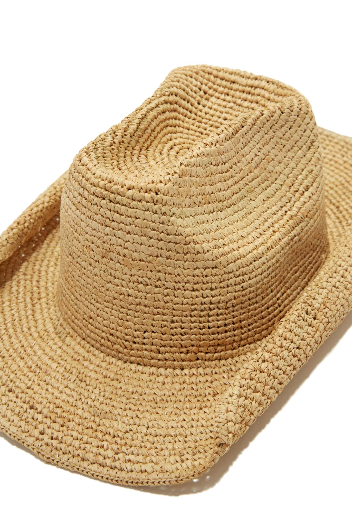 Victoria Straw Western Hat - Natural-Laseno.All Rights Reserved.