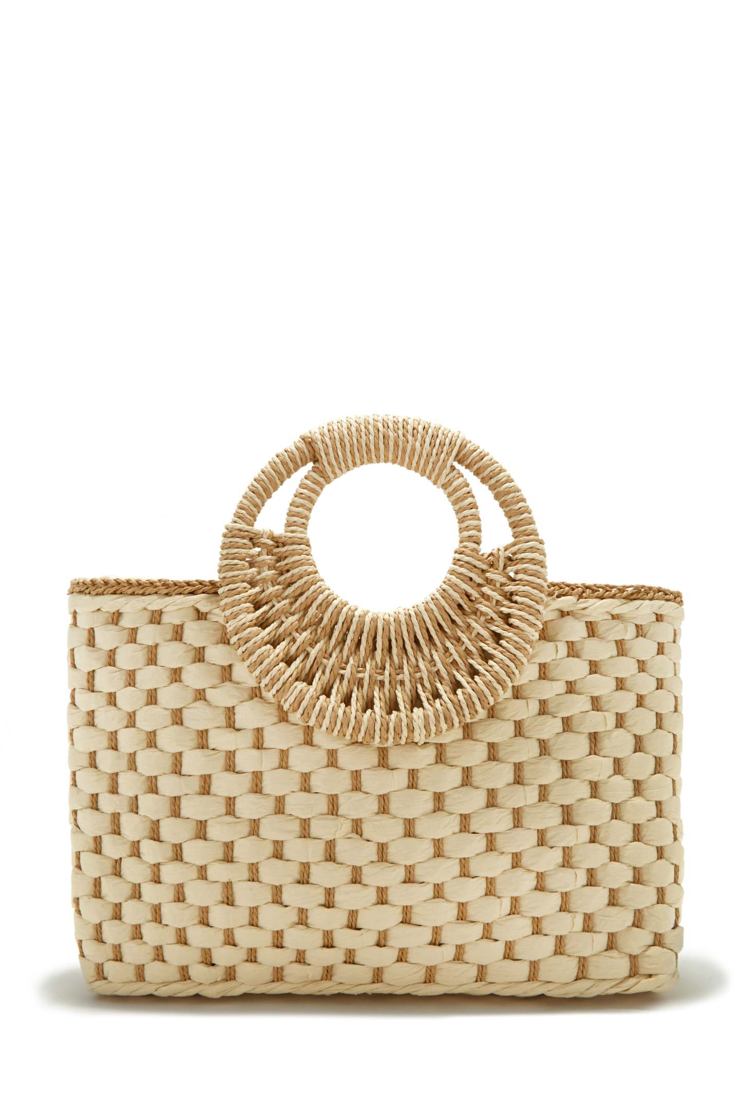 Trips To Cabo Top Handle Straw Bag - Natural-Laseno.All Rights Reserved.