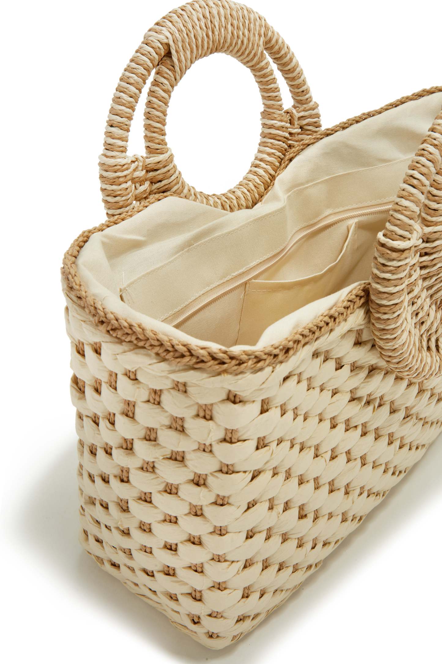 Trips To Cabo Top Handle Straw Bag - Natural-Laseno.All Rights Reserved.