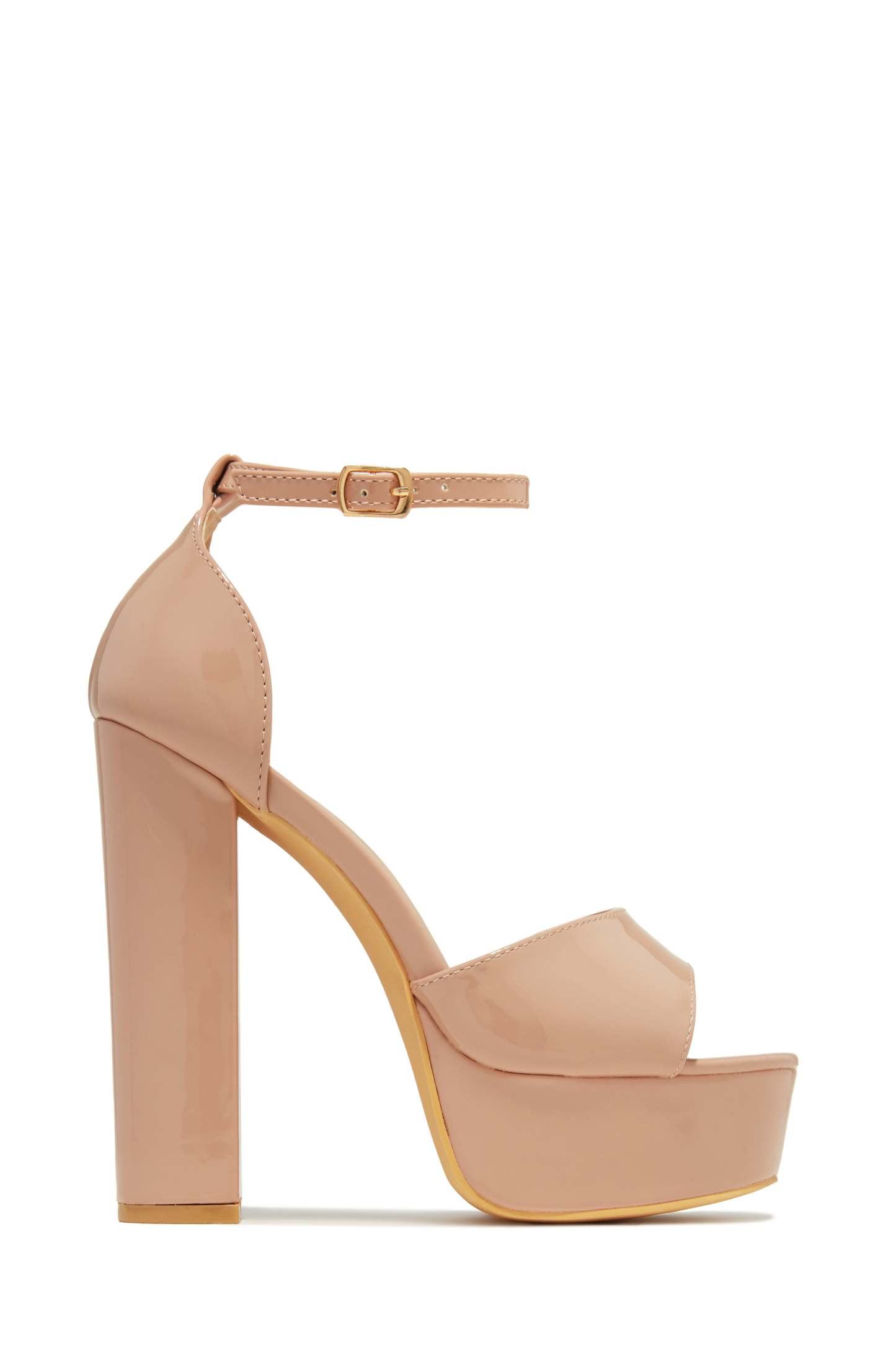 Penelope Platform Block High Heels - Black-Laseno.All Rights Reserved.