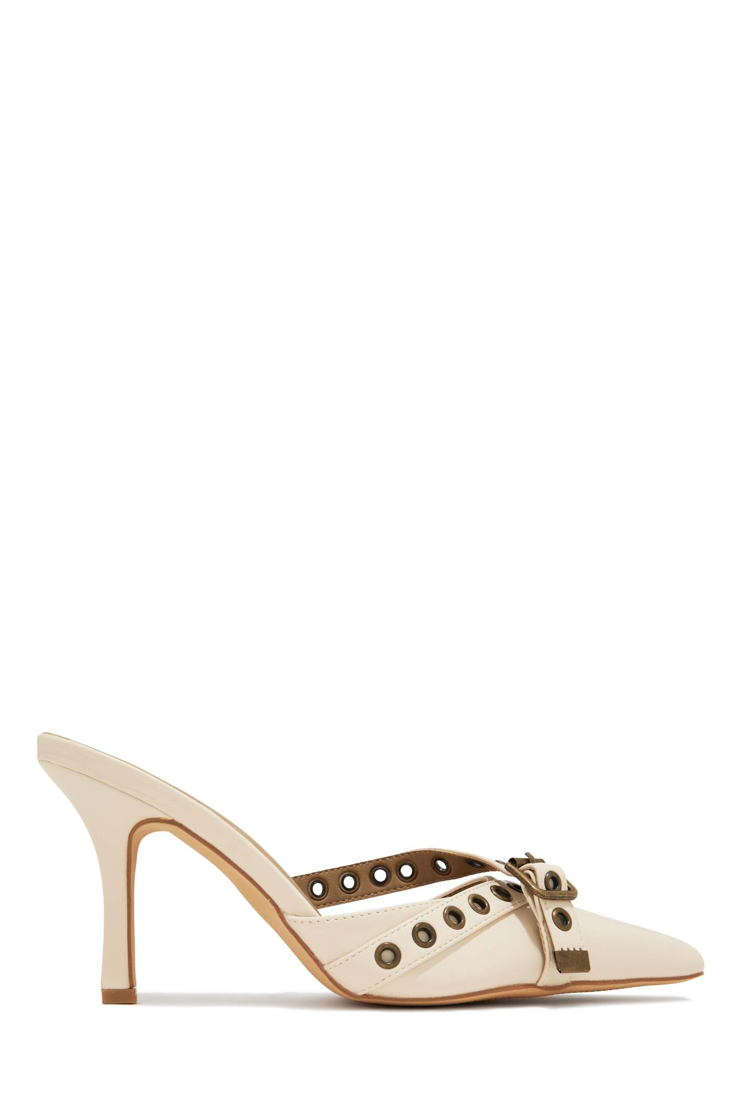 Tamra Mule Heel Pumps - Black-Laseno.All Rights Reserved.