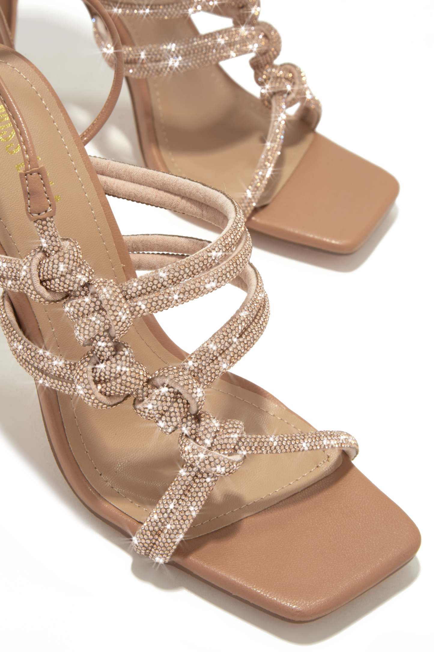 Party Girl Era Embellished Lace Up Heels - Nude-Laseno.All Rights Reserved.