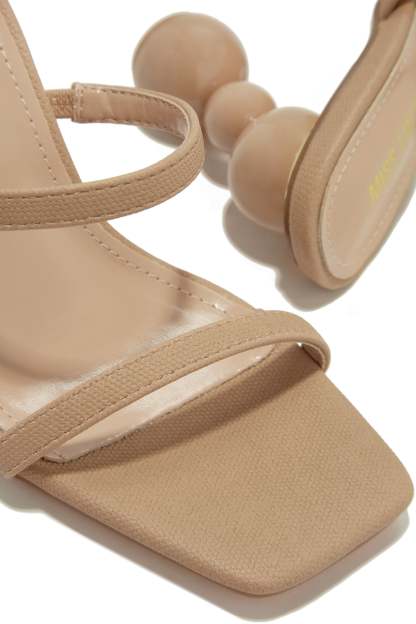 Out Tonight High Heel Mules - Nude-Laseno.All Rights Reserved.