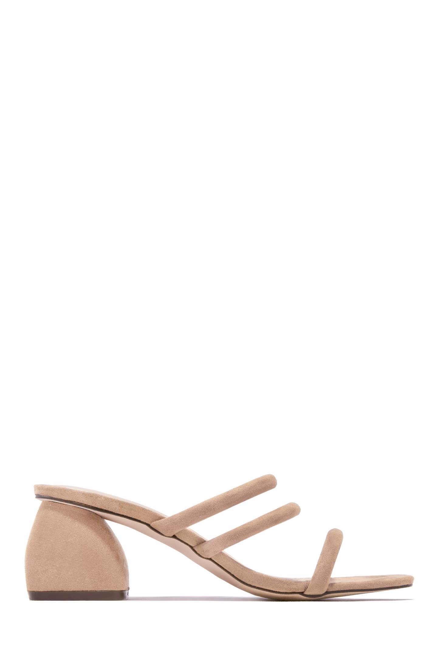 Nora Block Mid Heel Mules - Nude-Laseno.All Rights Reserved.