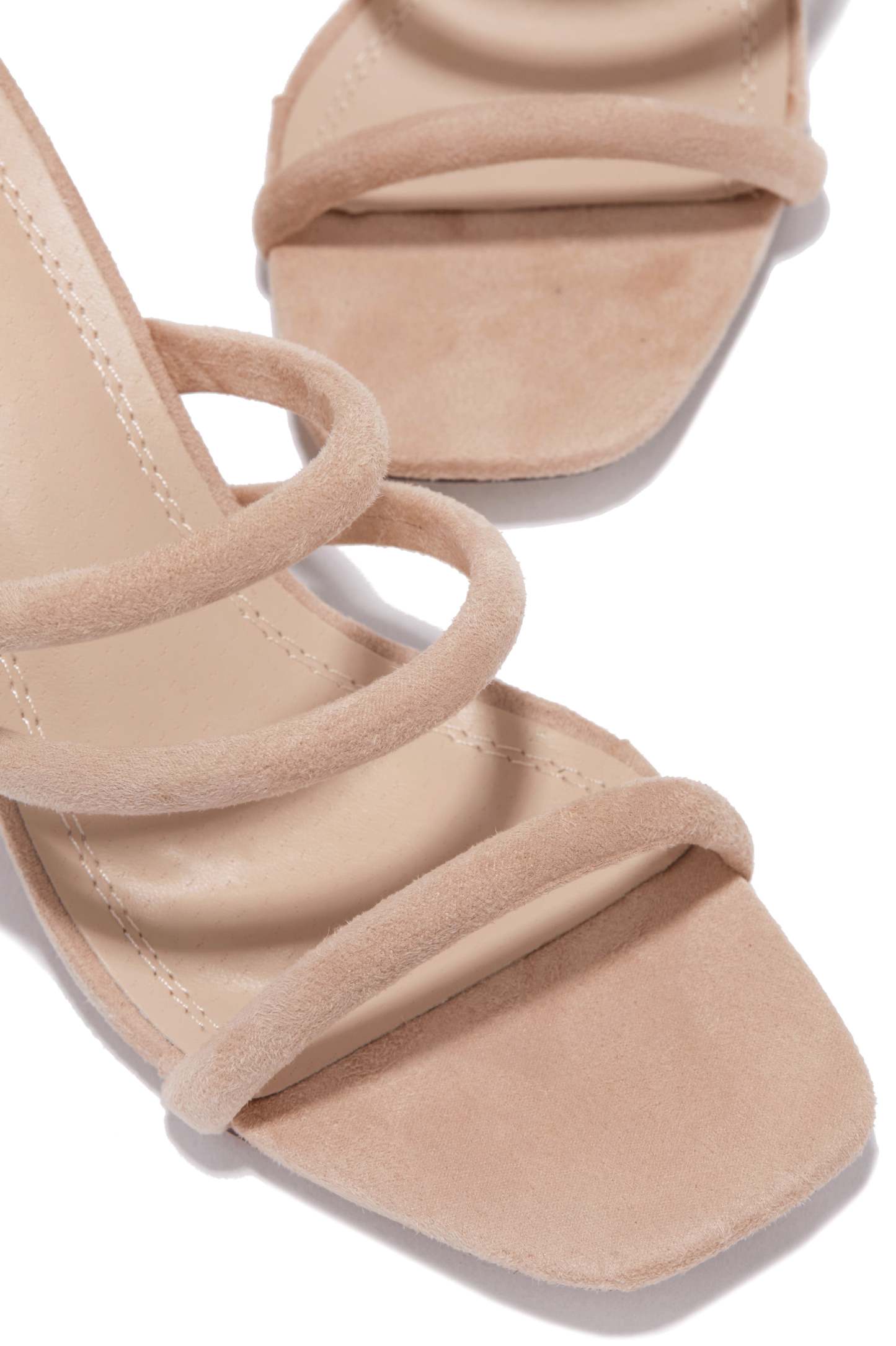 Nora Block Mid Heel Mules - Nude-Laseno.All Rights Reserved.